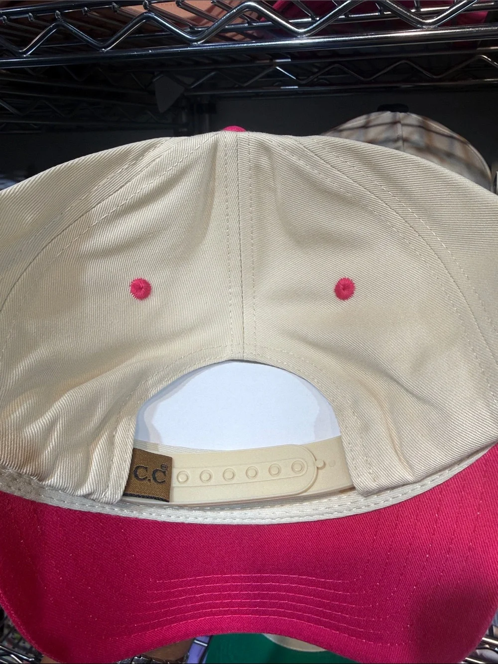 Girls Just Wanna Have Sun Beige & Hot Pink Trucker Hat - Picture 3 of 3